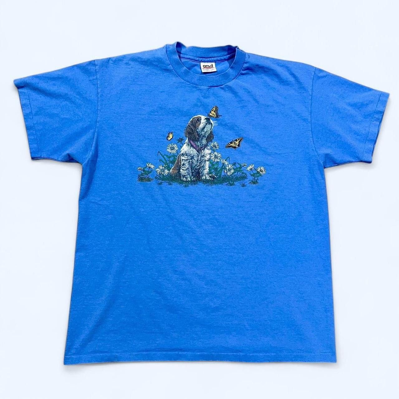Vintage 90 S Puppy Butterfly Cute T Shirt