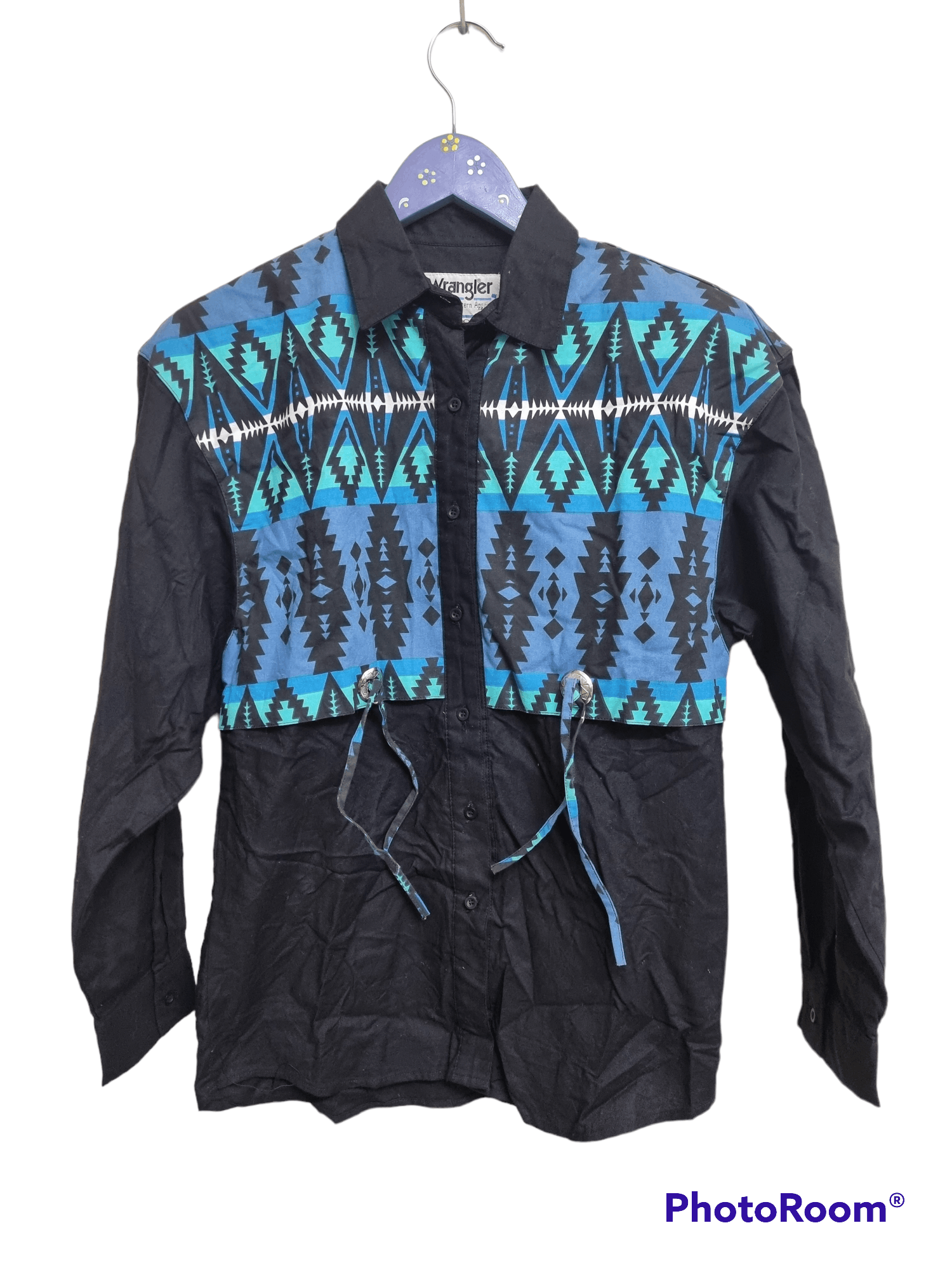 Vintage Wrangler Navajo Aztec Western Shirt