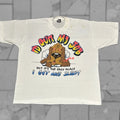 Vintage Screen Stars Funny Dog Graphic Print T Shirt Adult Large White 80s 90s Mens