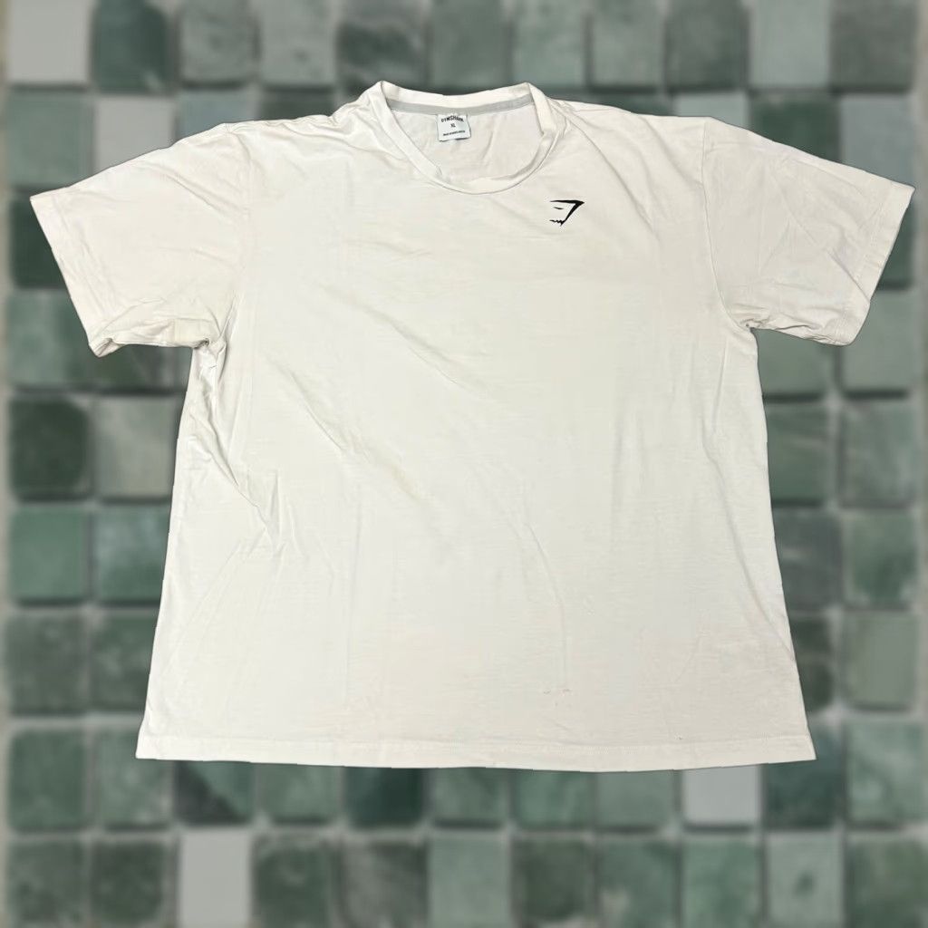 Gymshark T Shirt Mens Xl White Short Sleeve Performance Workout Gym Hoodie, Sweatshirt | FlexRushtees.com