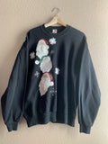 Vintage Jerzees Santa Clause Xmas Made In Usa Sweater Xl