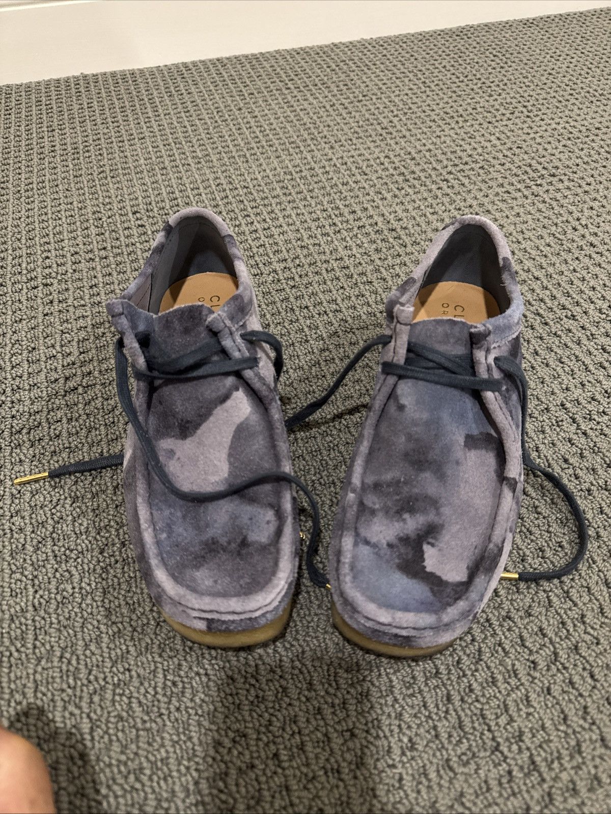 Clarks Clark S Original Wallabies In Blue Camo Suede T-Shirts, Hoodie, Sweatshirt | AU16VibeMintTees.com