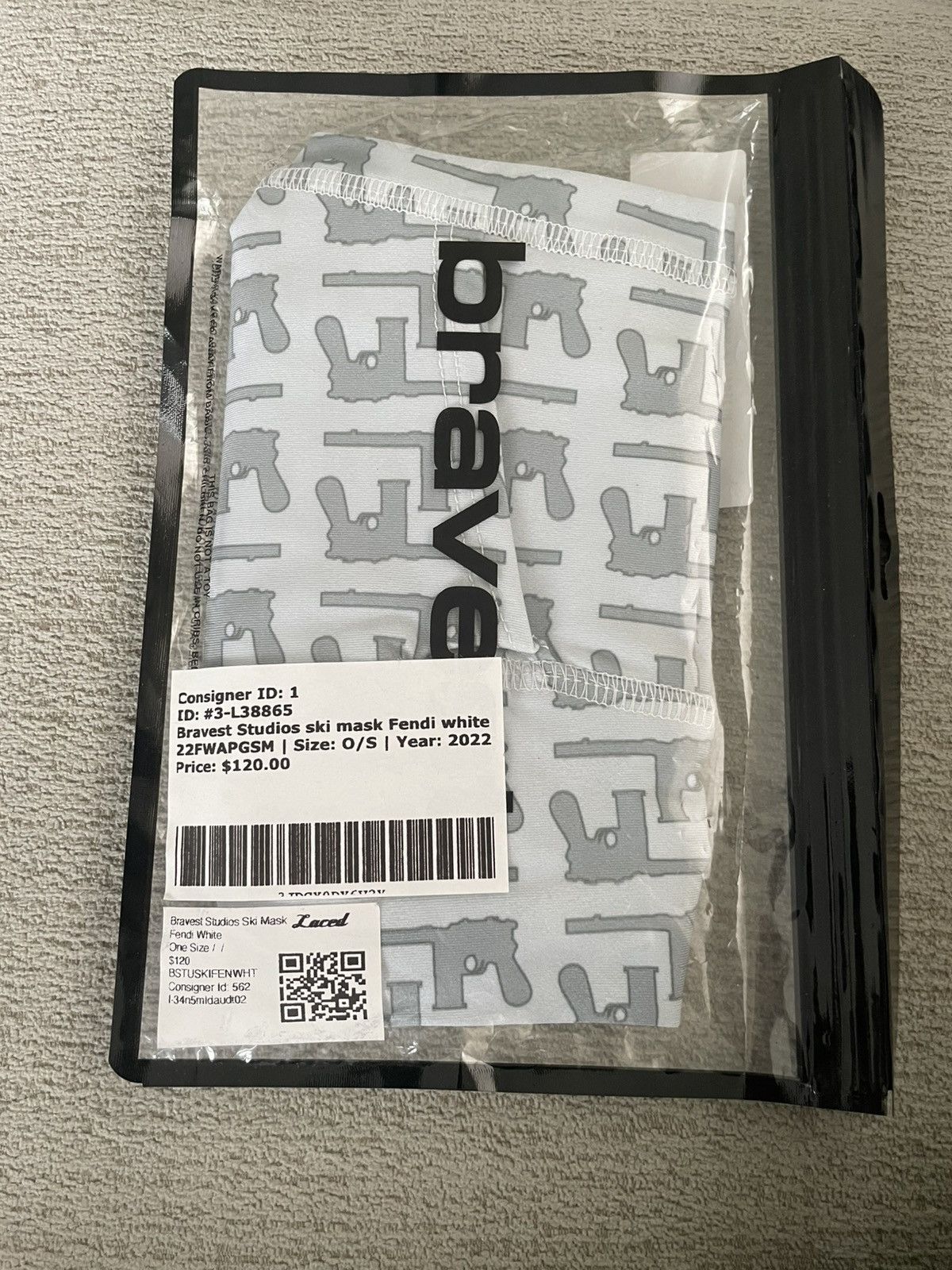 Studios Bravest Studios Ski Mask Fendi White Brand New