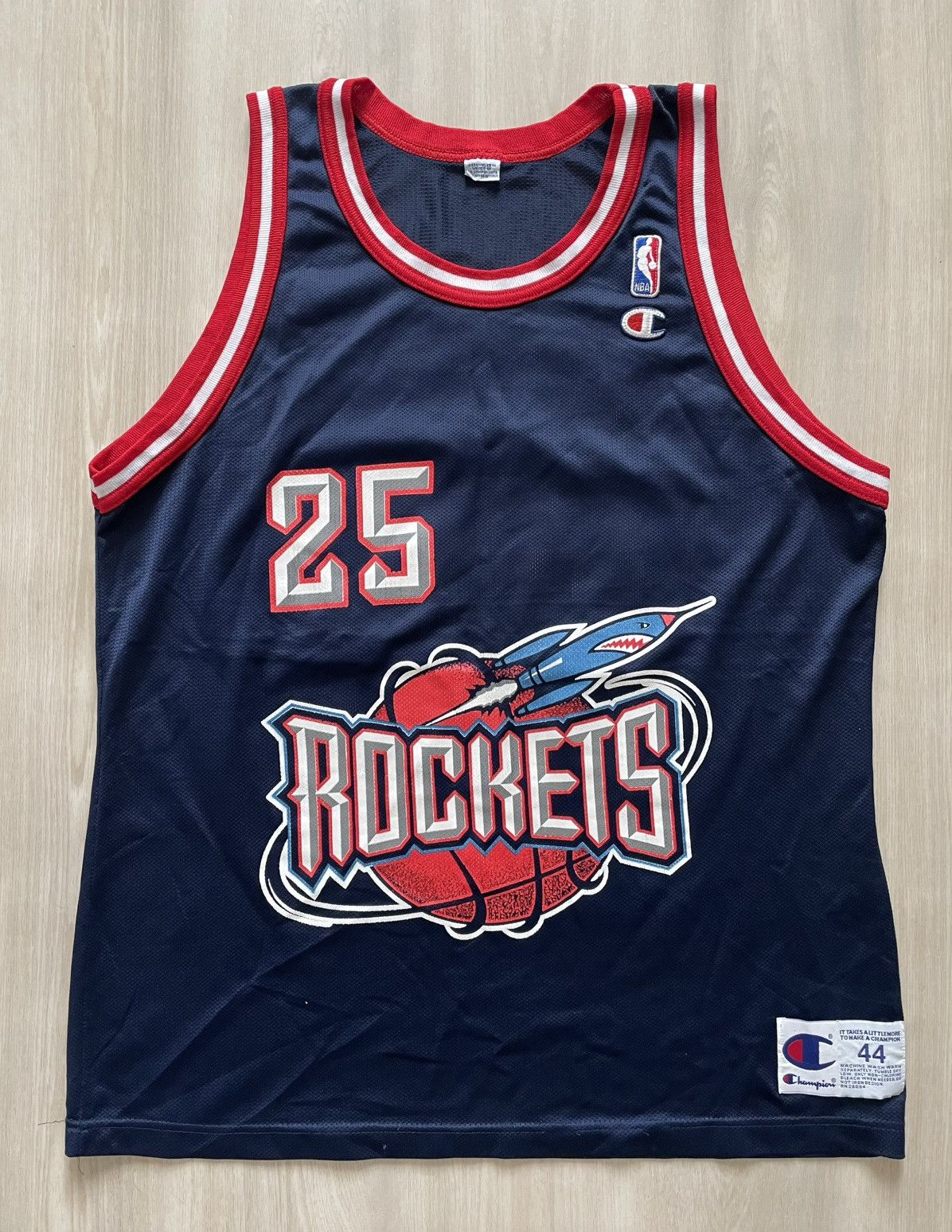 Vintage Champion Robert Horry 25 Houston Rockets Sz 44 T-Shirts, Hoodie, Sweatshirt | FlexRushtees.com