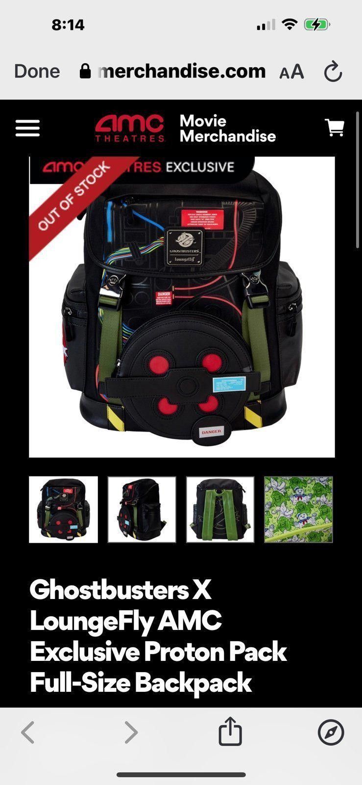 Other Loungefly Amc Le Full Size Proton Pack Ghostbusters Backpack