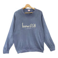 Vintage Hanes Usa Big Logo Crewneck Sweatshirt Size M