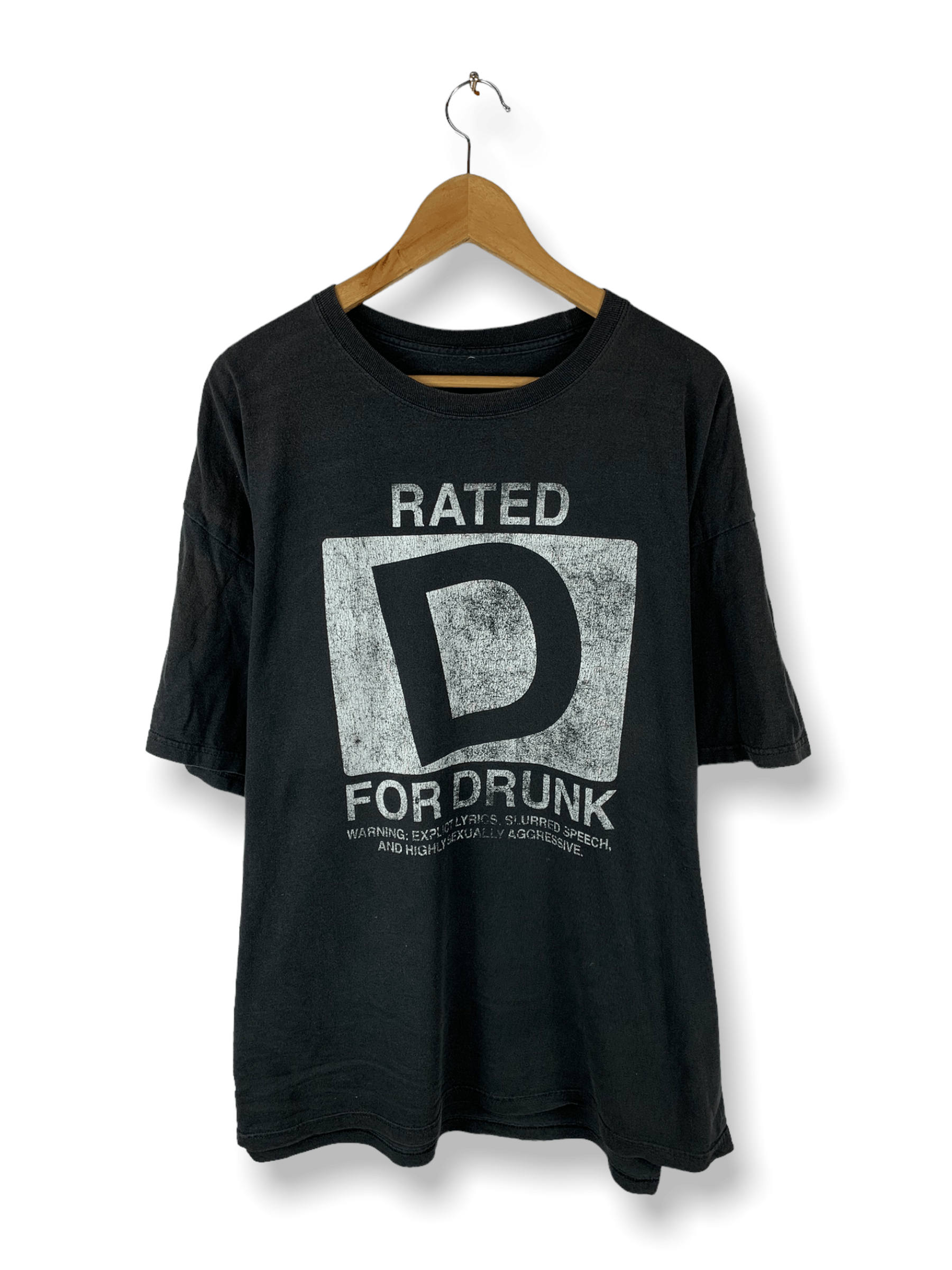 Japanese Brand Vintage Rated D Drunk Statement Quote Tee Hoodie, Sweatshirt | FlexRushtees.com