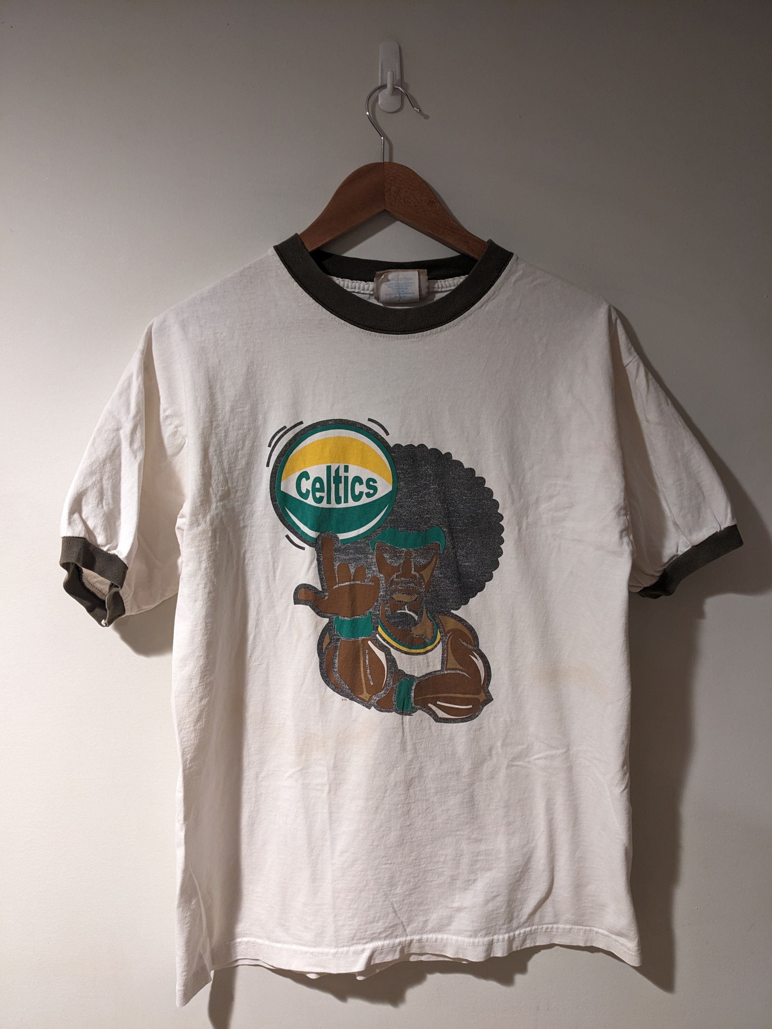 Vintage 90s Boston Celtics Nba Basketball Ringer T Shirt Hoodie, Sweatshirt | FlexRushtees.com