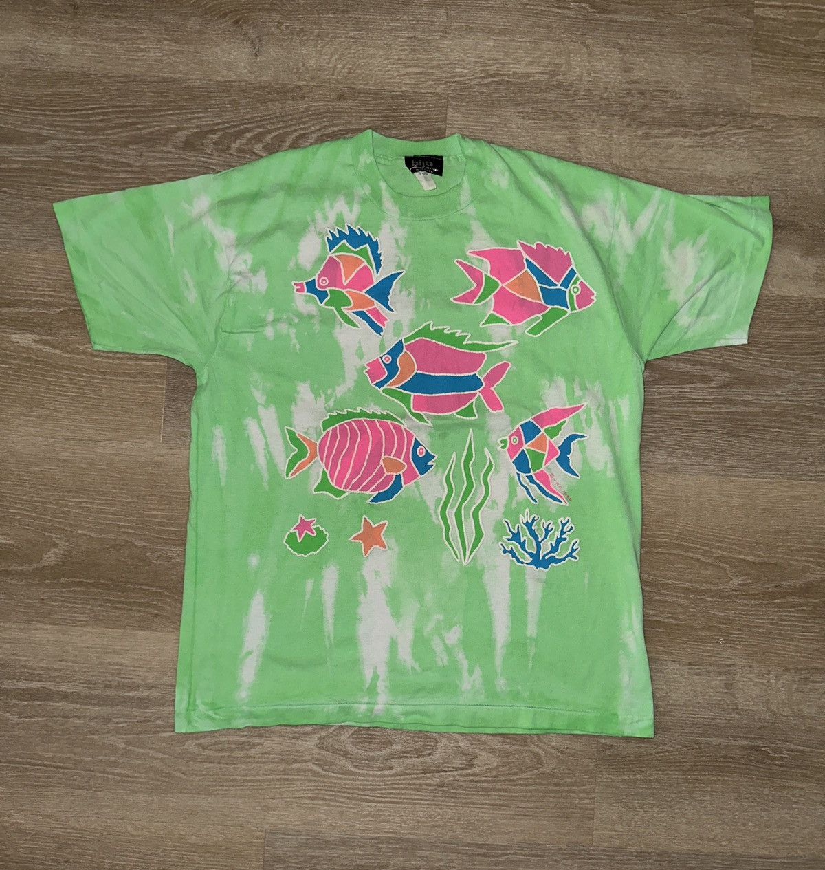 Other Vintage 1990 Fish Ocean Tie Dye T Shirt