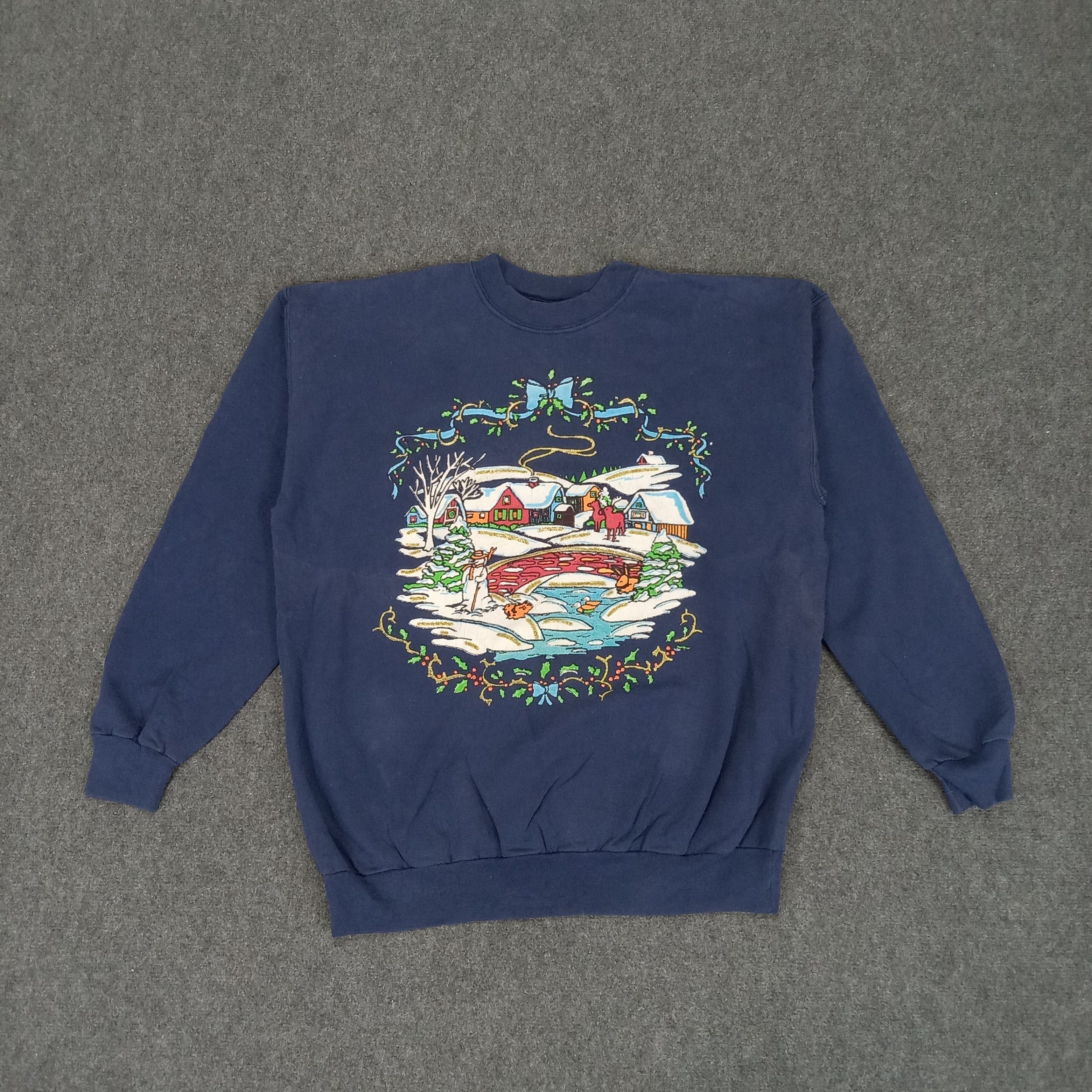 Vintage Marry Christmas Winter Landscapes Art Sweatshirt T-Shirts, Hoodie | FlexRushtees.com