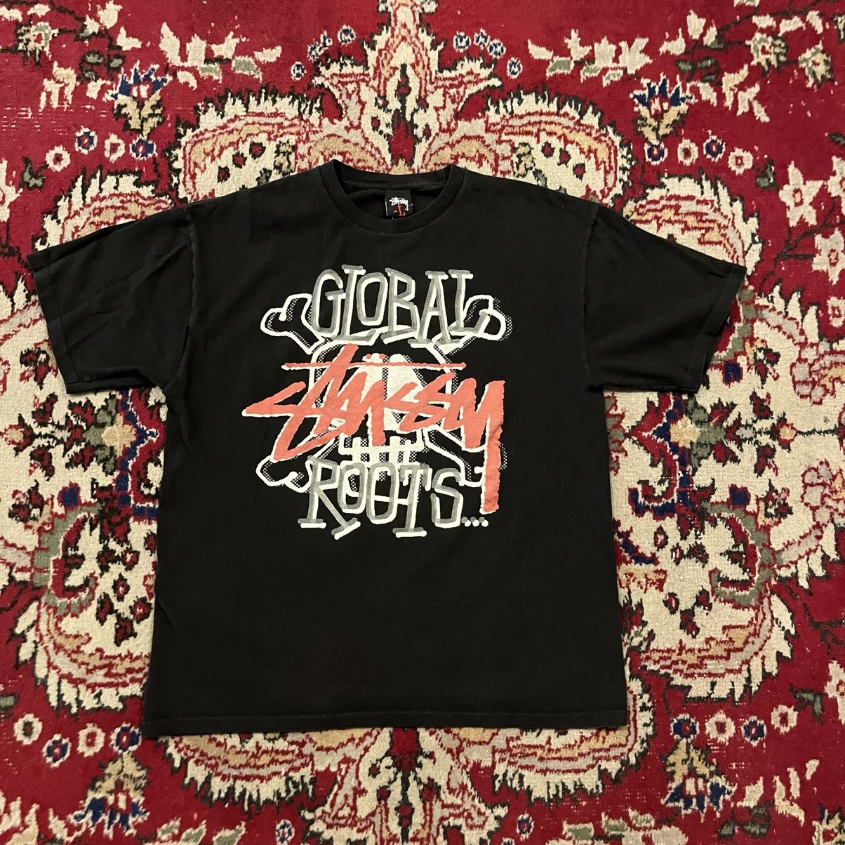 Vintage Stussy Global Graphic T Shirt Hoodie, Sweatshirt | FlexRushtees.com