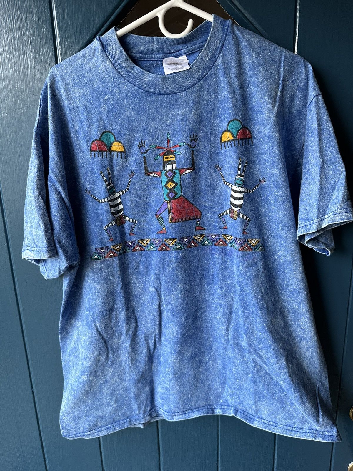 Vintage Aztec Design T Shirt Tie Dye