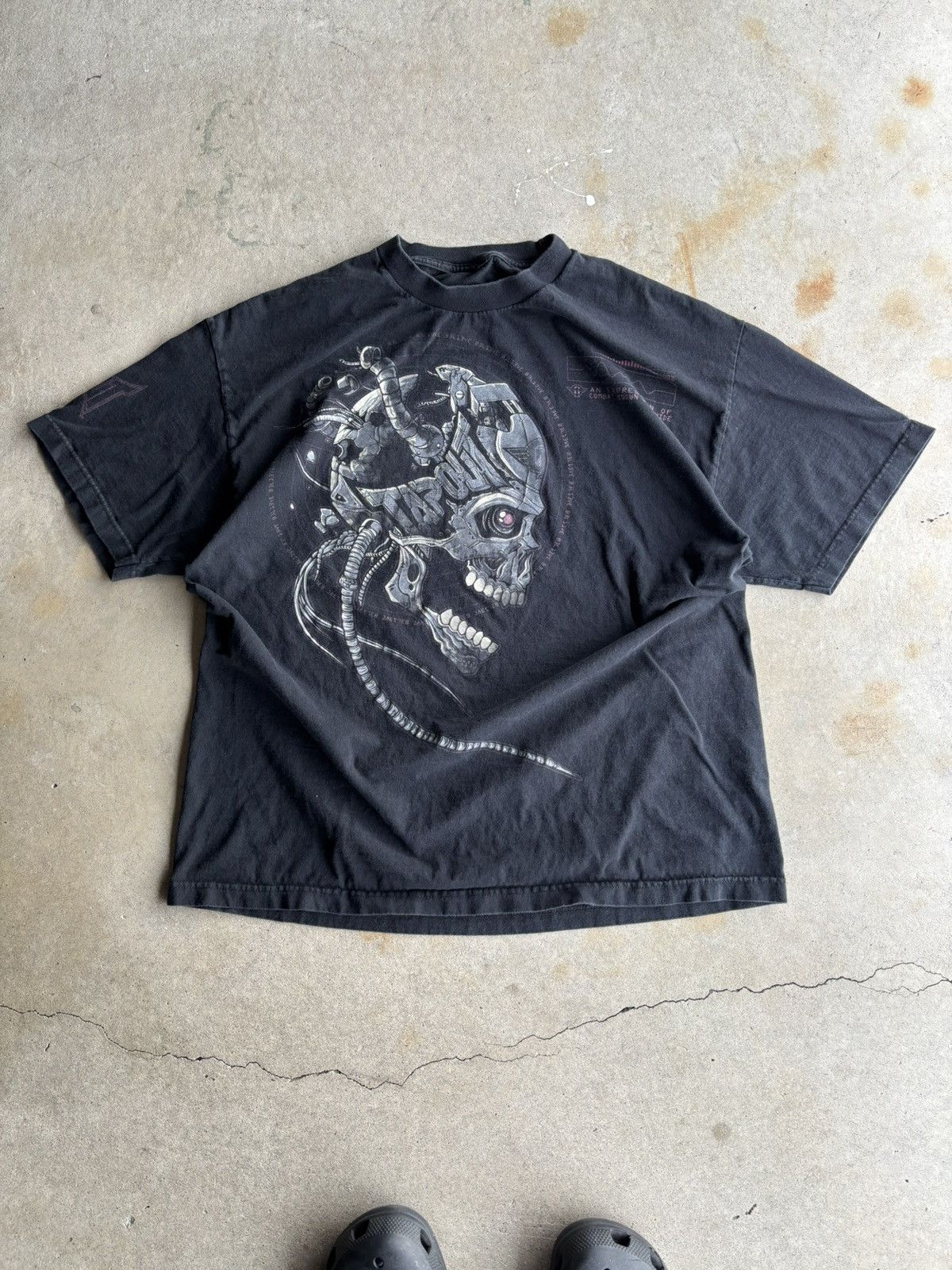 Tapout Vintage Terminator Grunge Tapout Grail Faded Black Tee Hoodie, Sweatshirt | FlexRushtees.com