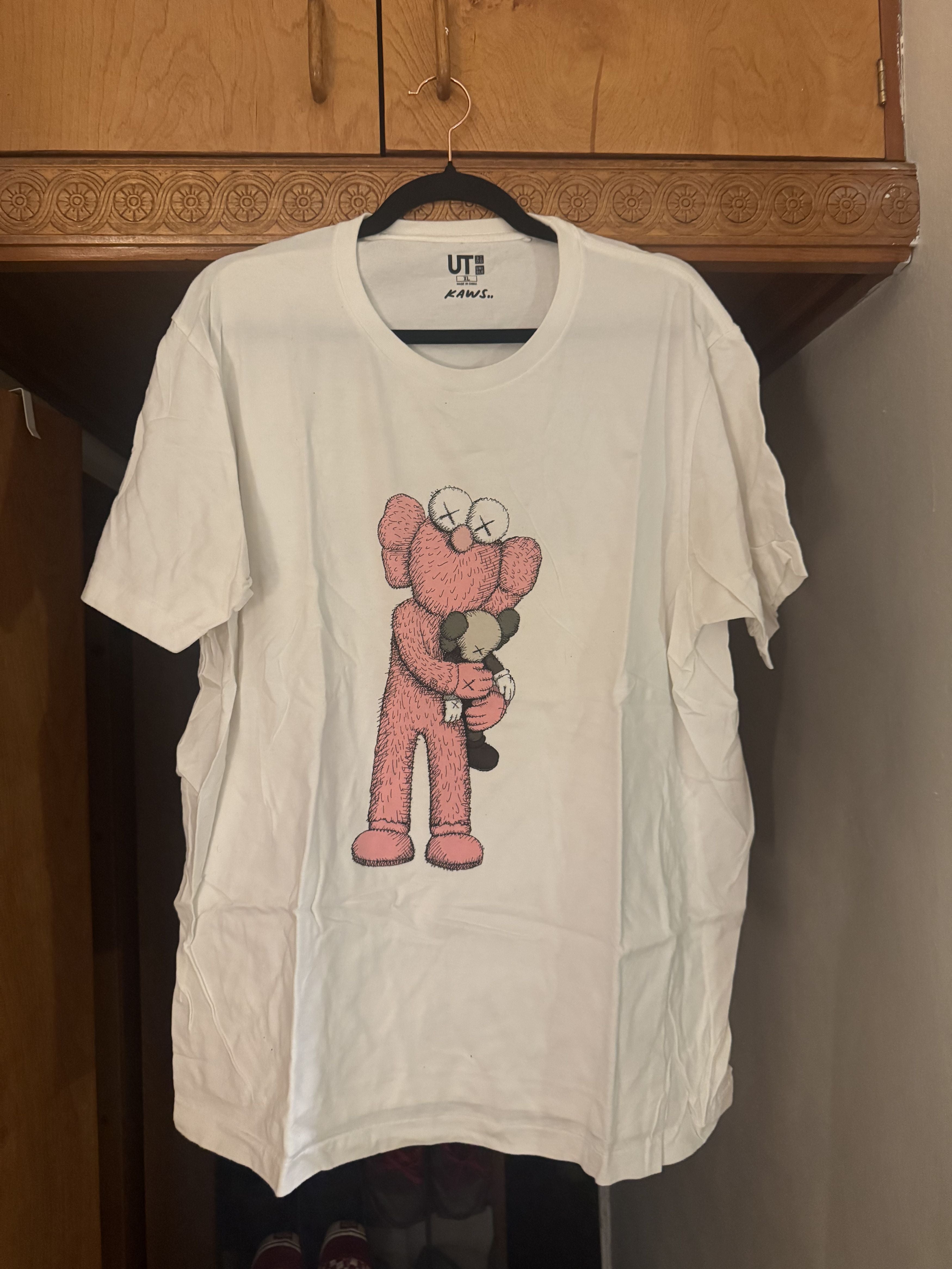 Kaws Uniqlo White T Shirt Hoodie, Sweatshirt | FlexRushtees.com