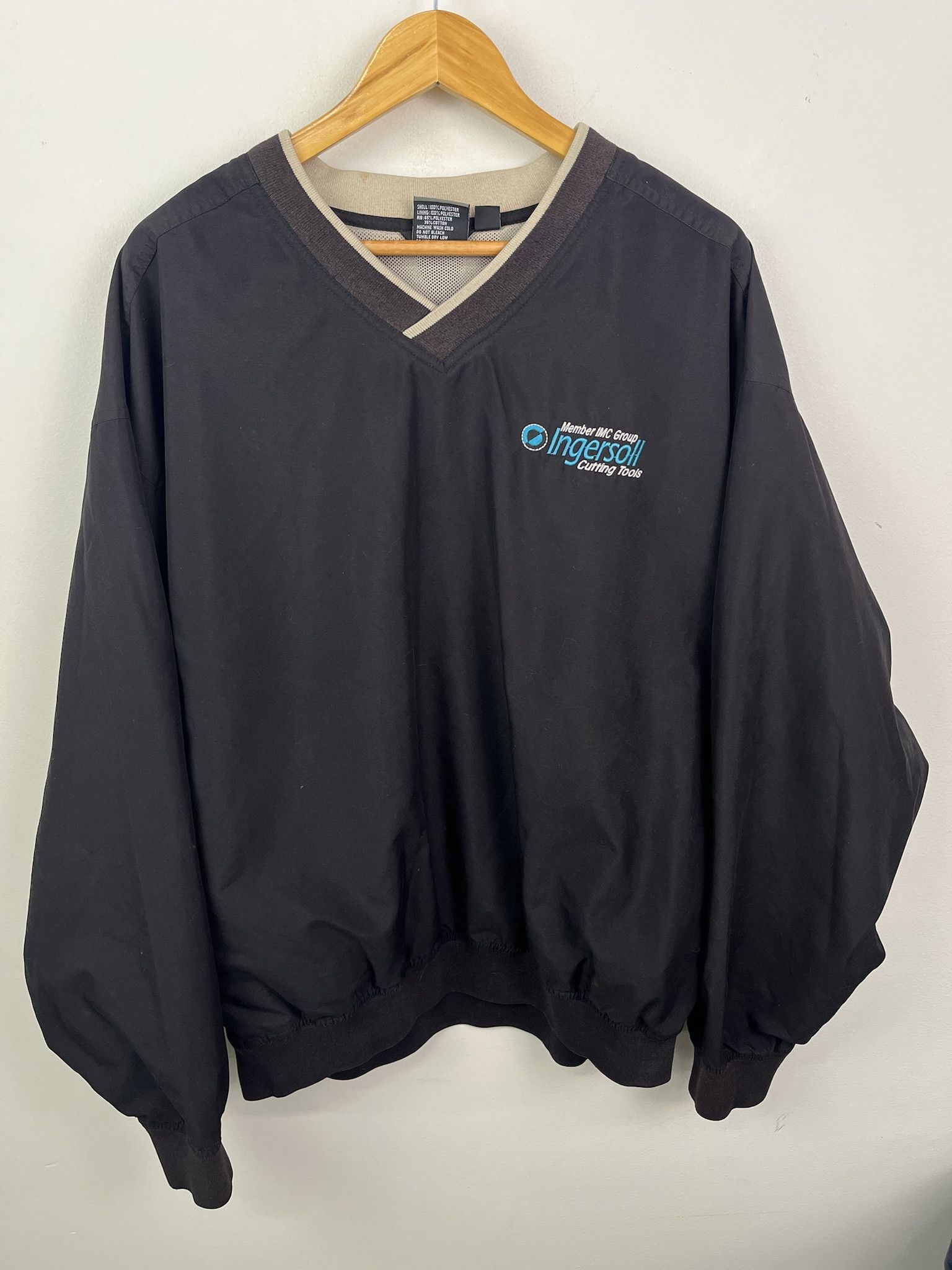 Vintage 90 S White Bear Clothing Co Pullover Windbreaker Embroidered Ingersoll Cutting Tools T-Shirts, Hoodie, Sweatshirt