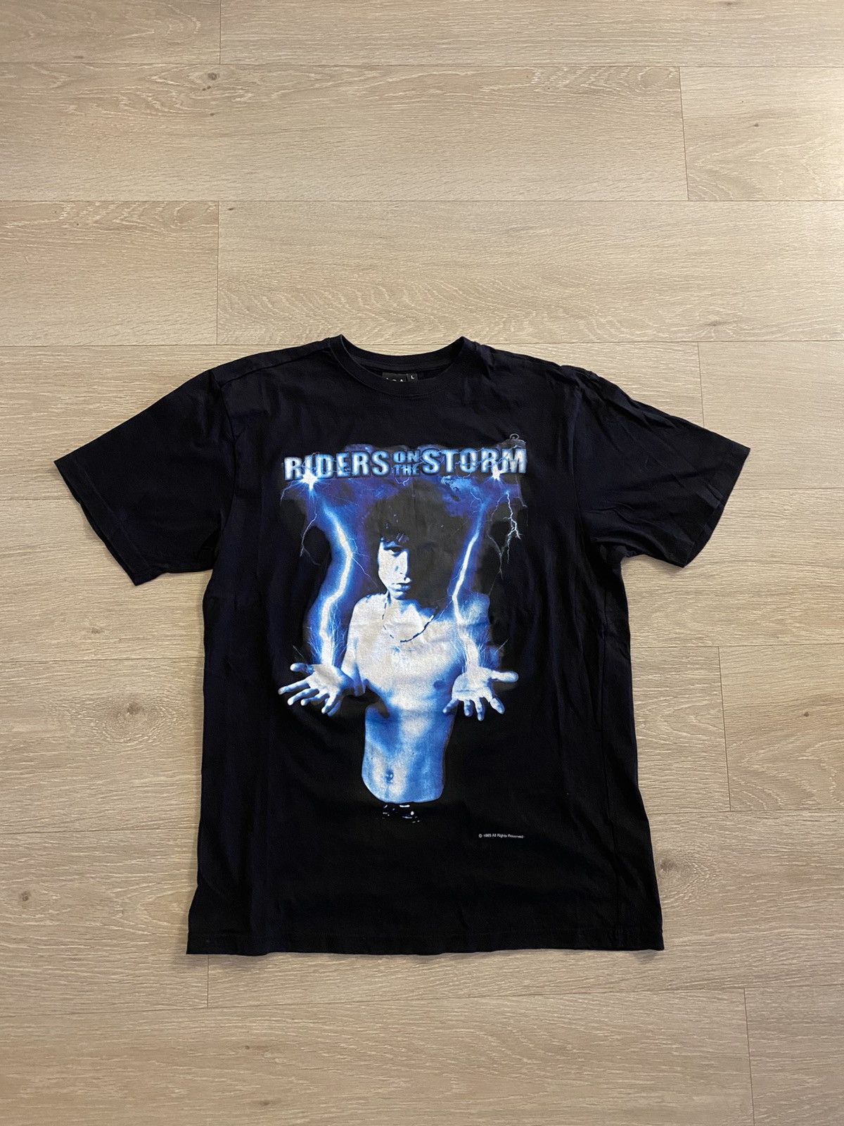 Vintage Riders On The Storm 1985 Printed Tee Hoodie, Sweatshirt | FlexRushtees.com