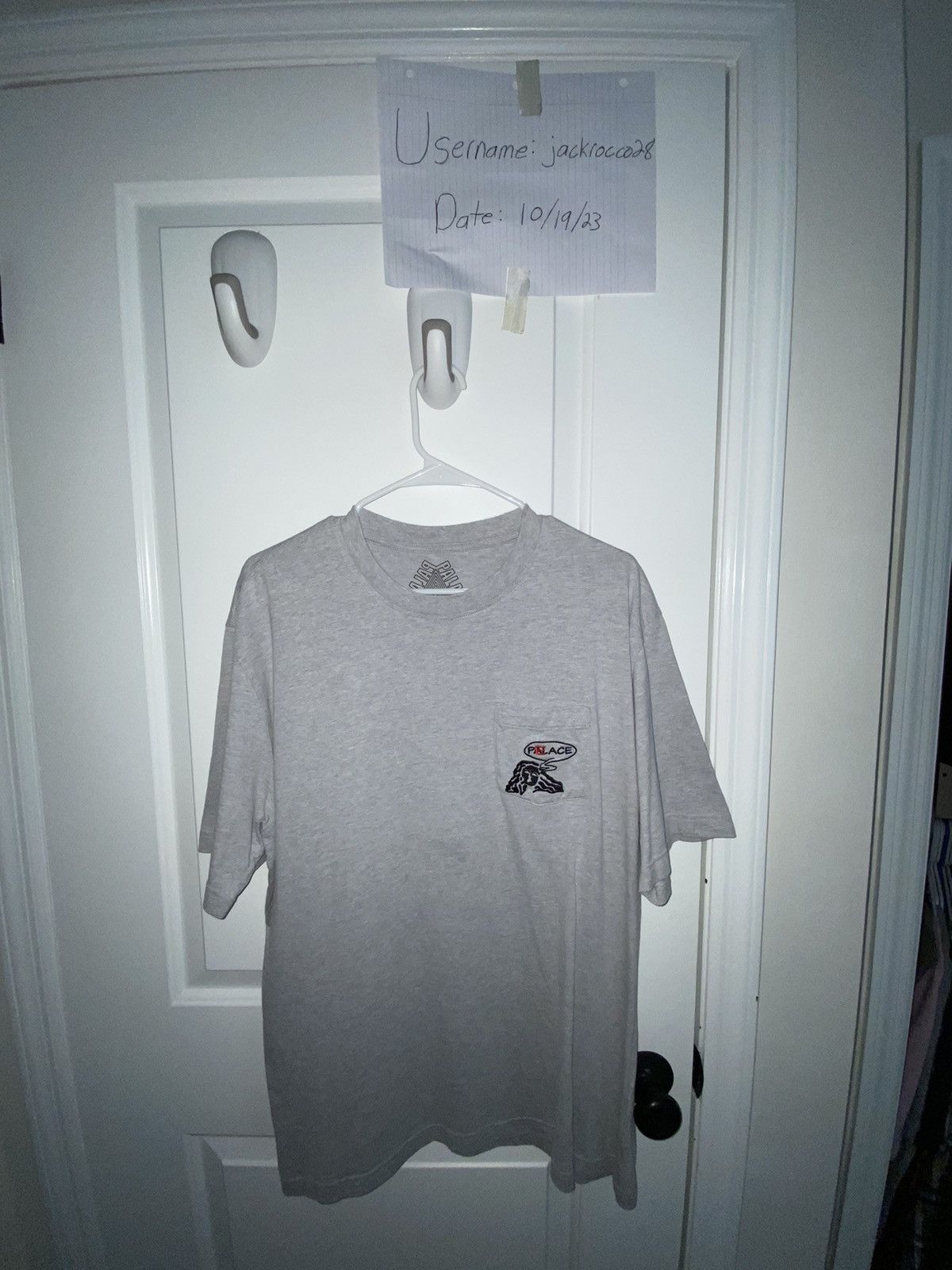 Palace Grey T Shirt Hoodie, Sweatshirt | FlexRushtees.com