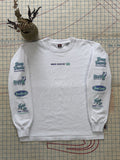 Davis Ben Davis Long Sleeve T Shirt White Size Medium Sleeve Art