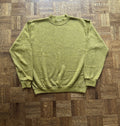 Vintage 60s Creslan And Rayon Chartreuse Knit Sweater