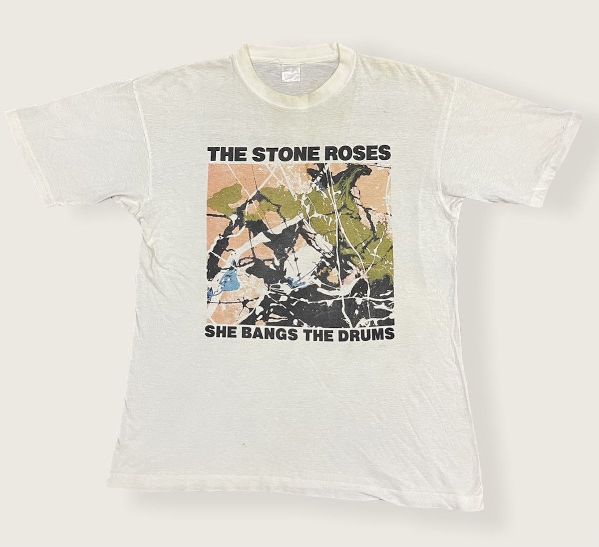 Vintage The Stone Roses She Bang The Drum Britpop Tee Rare Hoodie, Sweatshirt | FlexRushtees.com