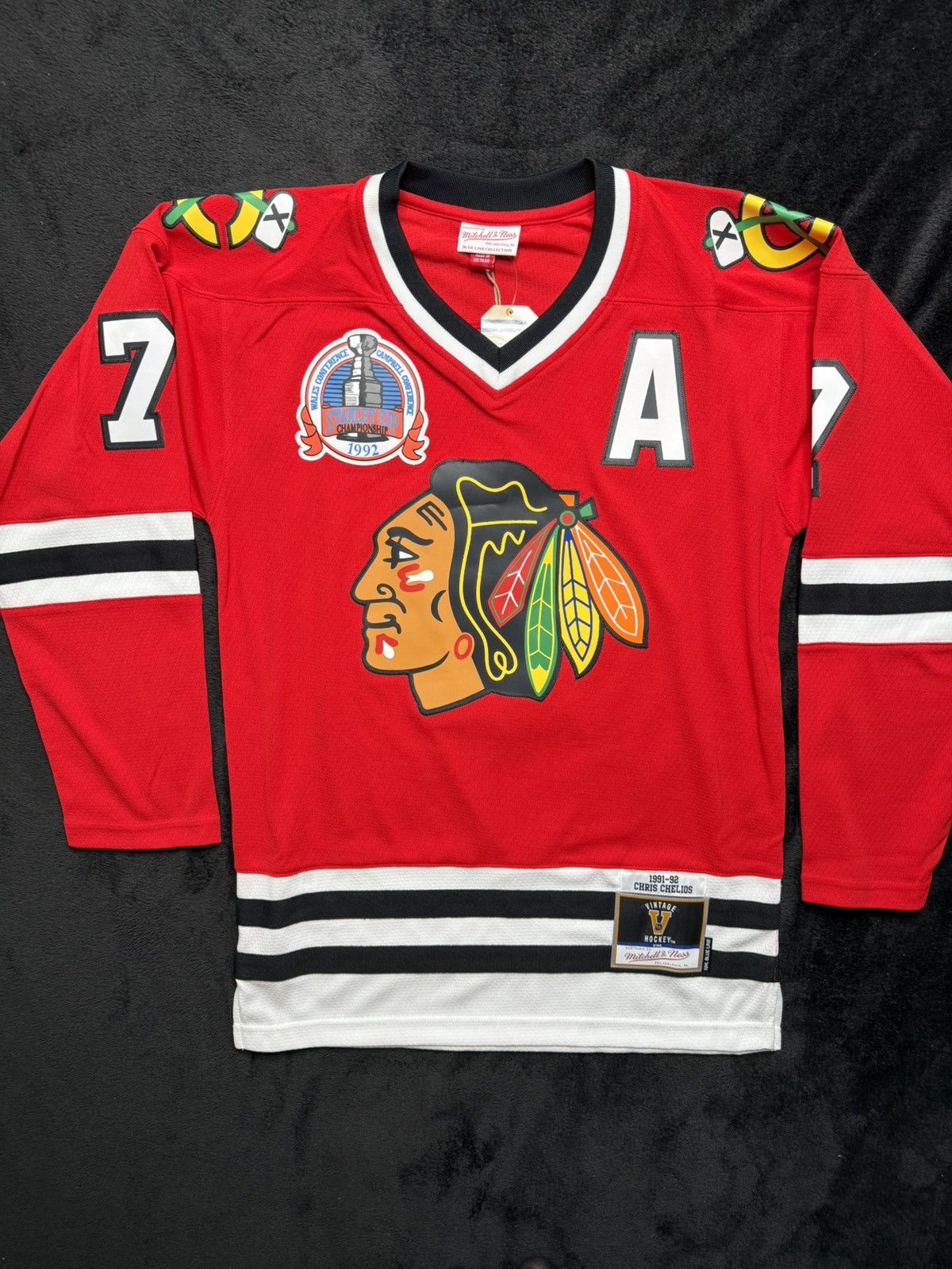 Ness Mitchell Ness Chicago Blackhawks Chris Chelios 1991 92