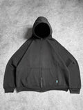 Russell Athletic Faded Black Zip Up Russell Style Hoodie 90s