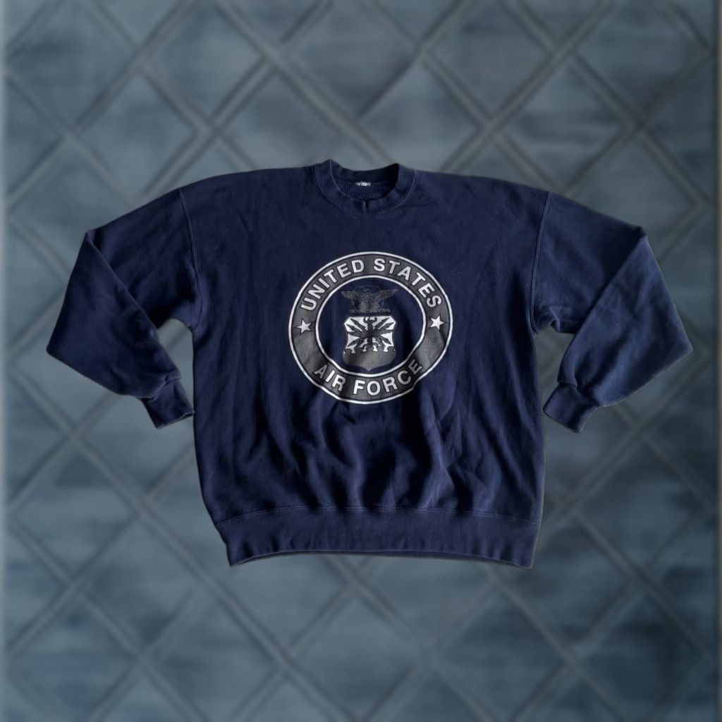 Vintage United States Air Force Pullover Sweatshirt Men S Xl Blue Logo Graphic T-Shirts, Hoodie | FlexRushtees.com