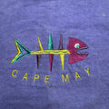 Vintage Oneita Cape May Embroidered Fish Skeleton T Shirt Hoodie, Sweatshirt | FlexRushtees.com