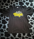 Bape Rare Early 2000s Black Bapesta Tee Medium