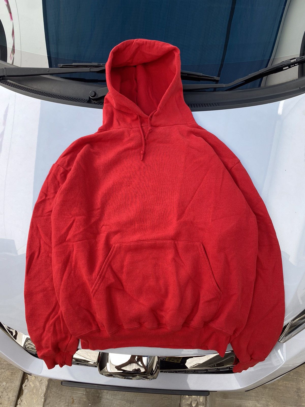 Need Gone Vintage Jerzees Blank Boxy Fit Hoodie Red