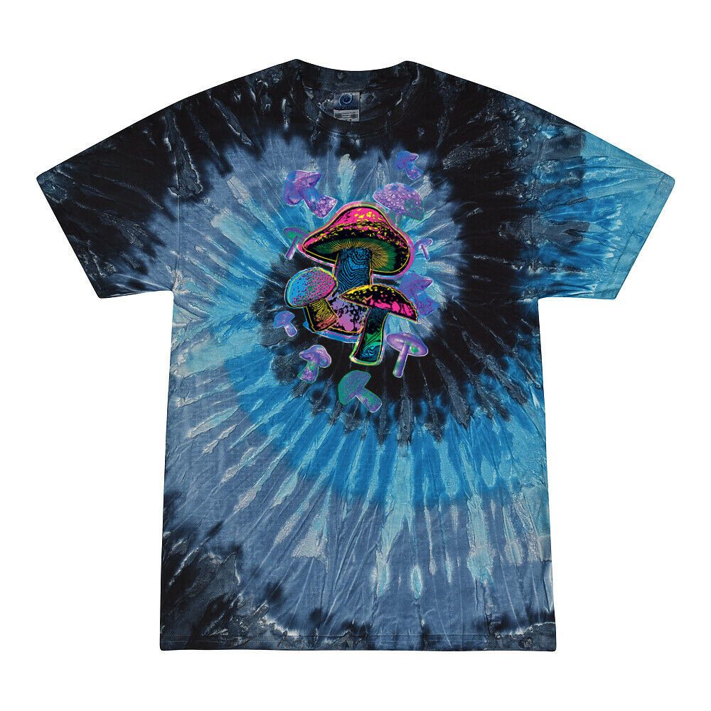 Vintage Deadstock Tie Dye Floating Mushrooms Tee