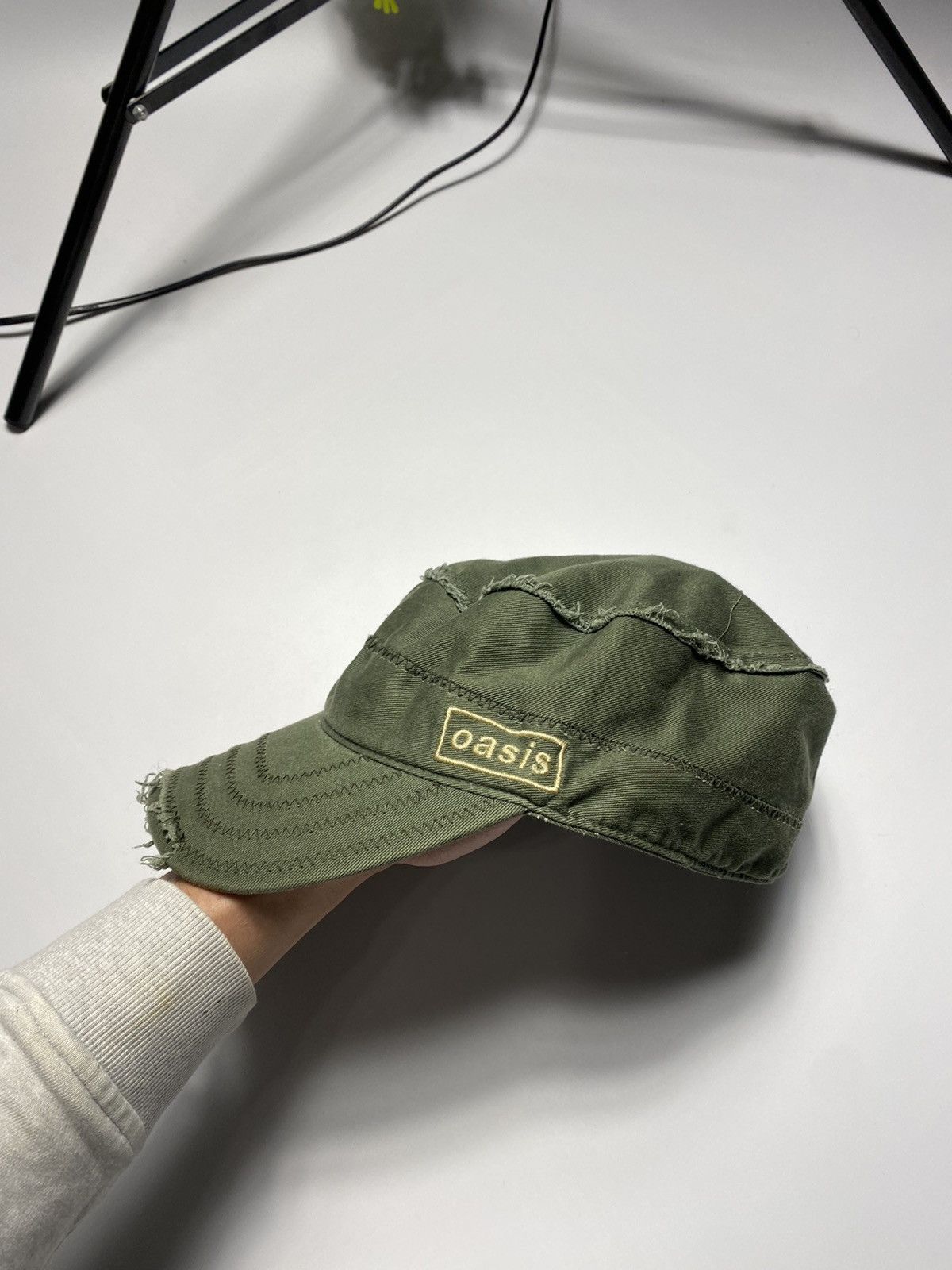 Band Tees Vintage Oasis Band Distressed Cap Eminem Style Y2k Hoodie, Sweatshirt | FlexRushtees.com