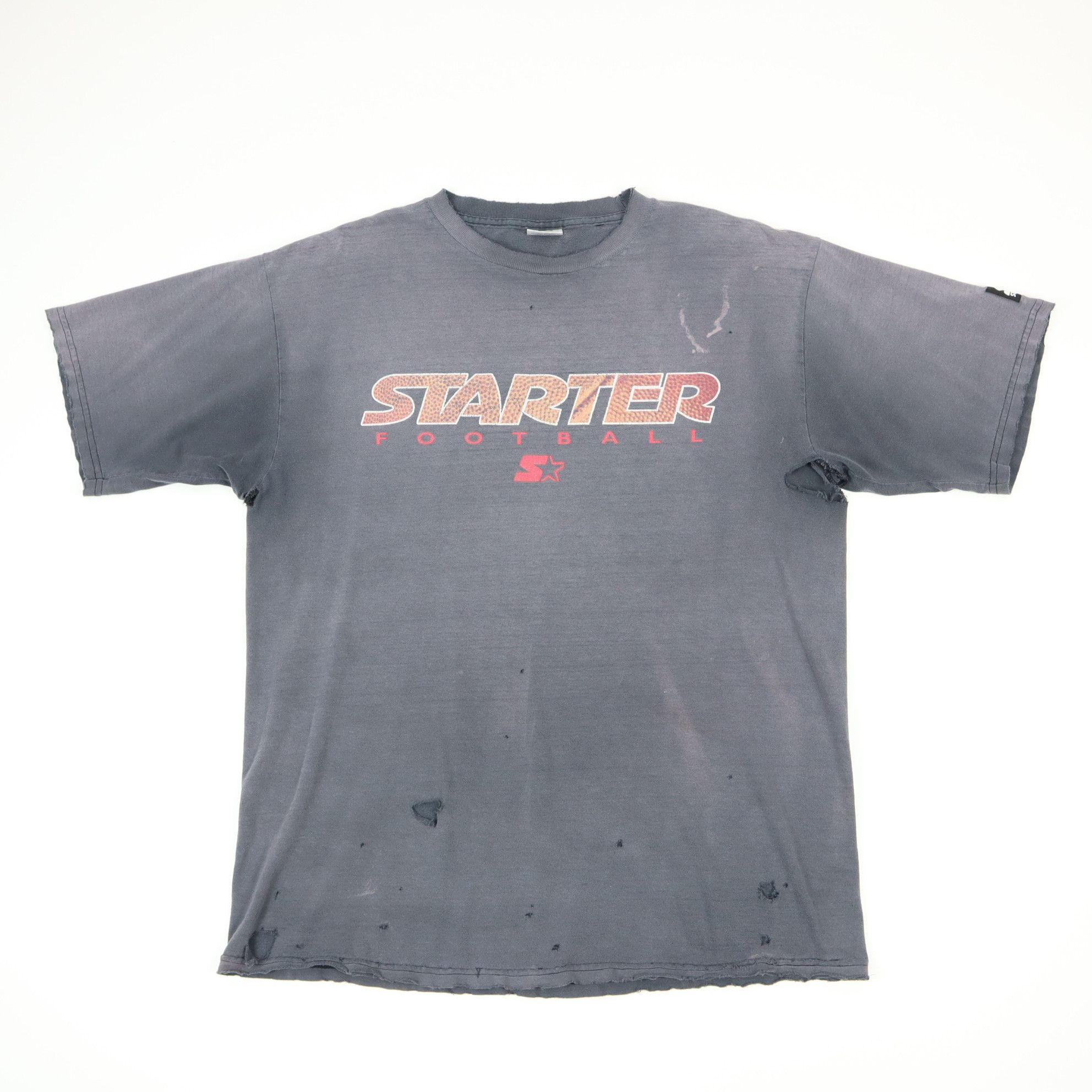 Vintage Thrashed Sun Faded Vintage 90 S Starter Football T Shirt