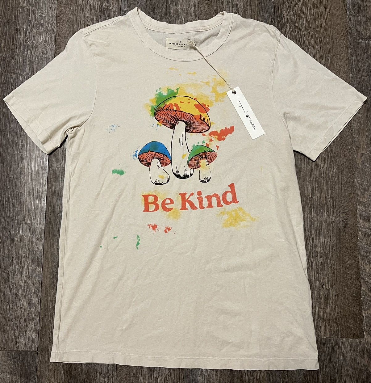 Willie Imogene Willie Be Kind Mushroom Shirt Size Medium