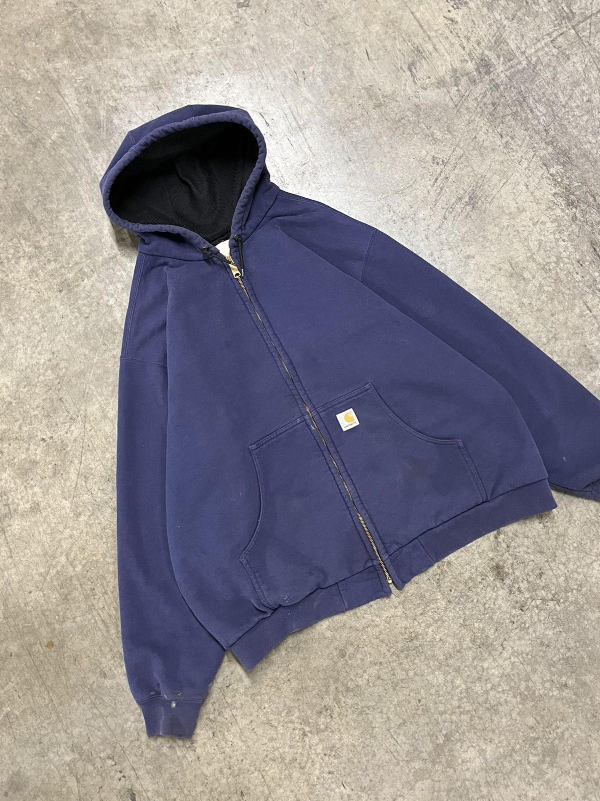 Carhartt Vintage Thermal Lined Zip Up Hoodie Workwear Skater