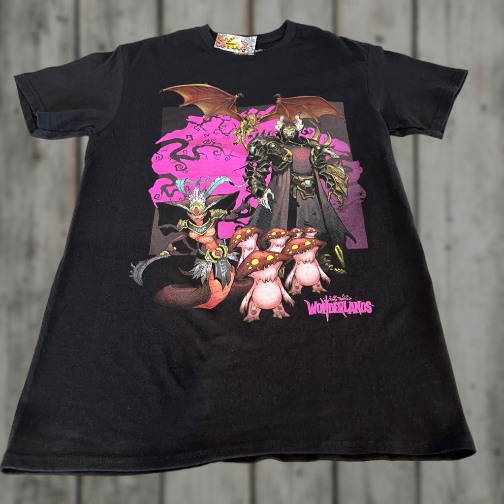 Vintage Wonderlands Tiny Tina S Men S Small Black Graphic T Shirt Fantasy Mushrooms Nwt
