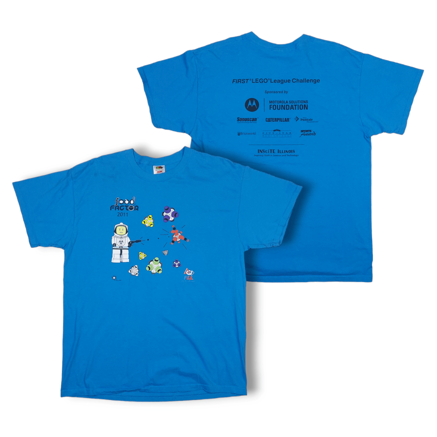 Vintage First Lego League Food Factor Challenge Fll Double Sided Tee Hoodie, Sweatshirt | FlexRushtees.com