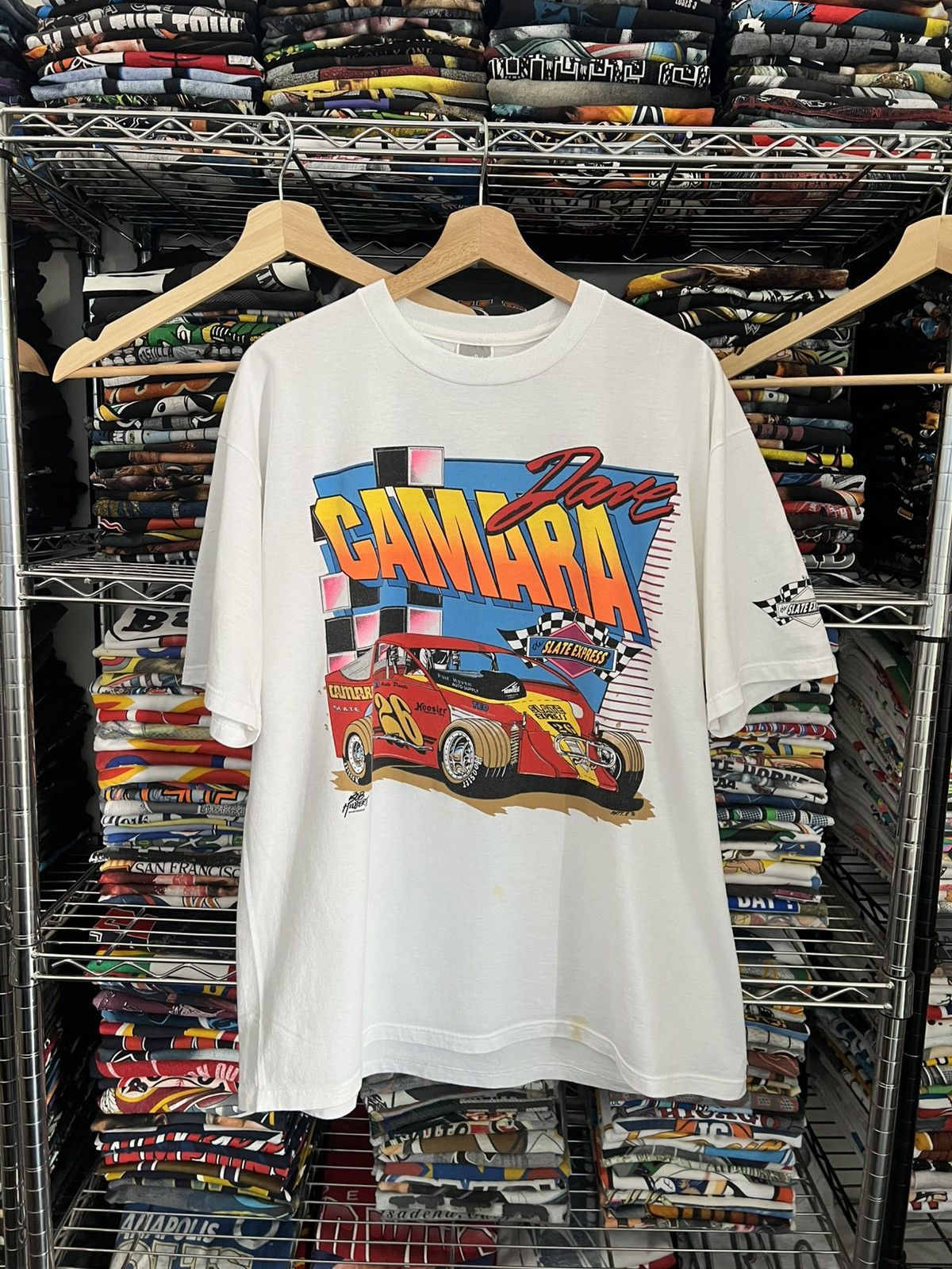 Nascar 1996 Dave Camara The Slate Express Dirt Racing 26 Tee Hoodie, Sweatshirt | FlexRushtees.com