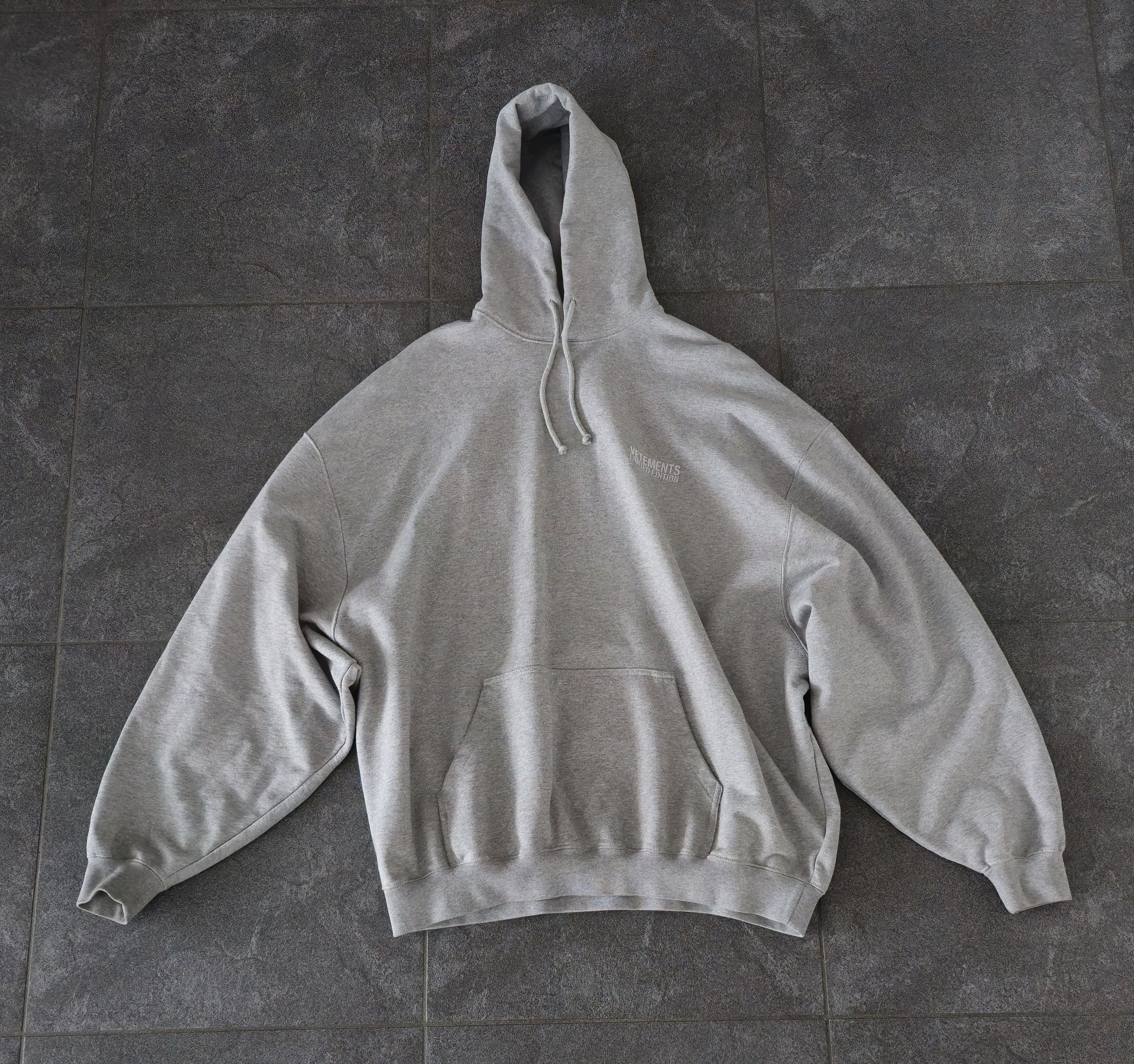 Vetements Oversized Hoodie Grey T-Shirts, Sweatshirt | FlexRushtees.com