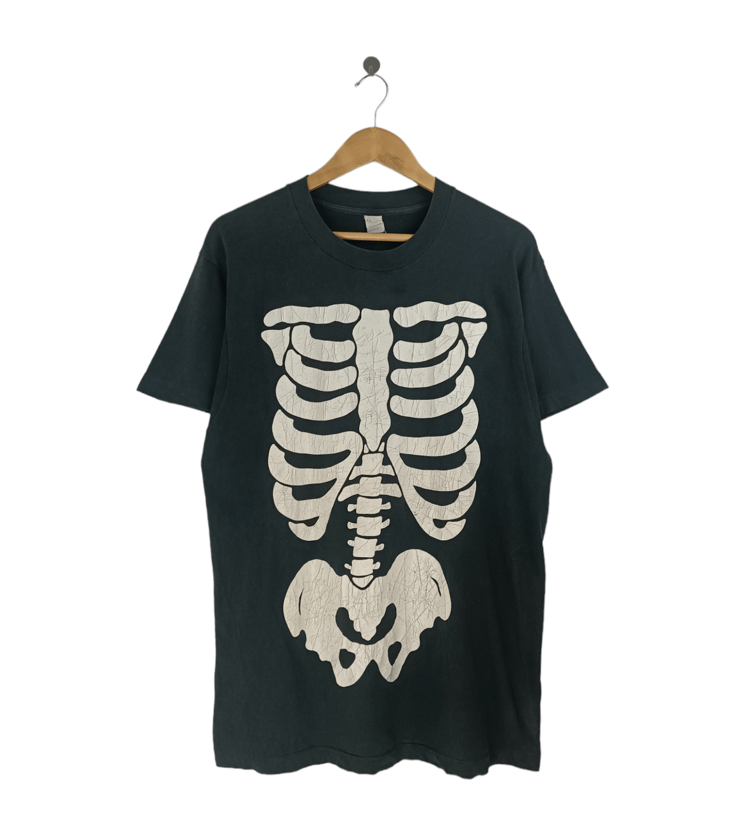 Vintage 80 S Skeleton Anatomy Horror Halloween Spooky Tee
