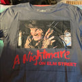 Designer A Nightmare On Elm Street Graphic T Shirt Grey