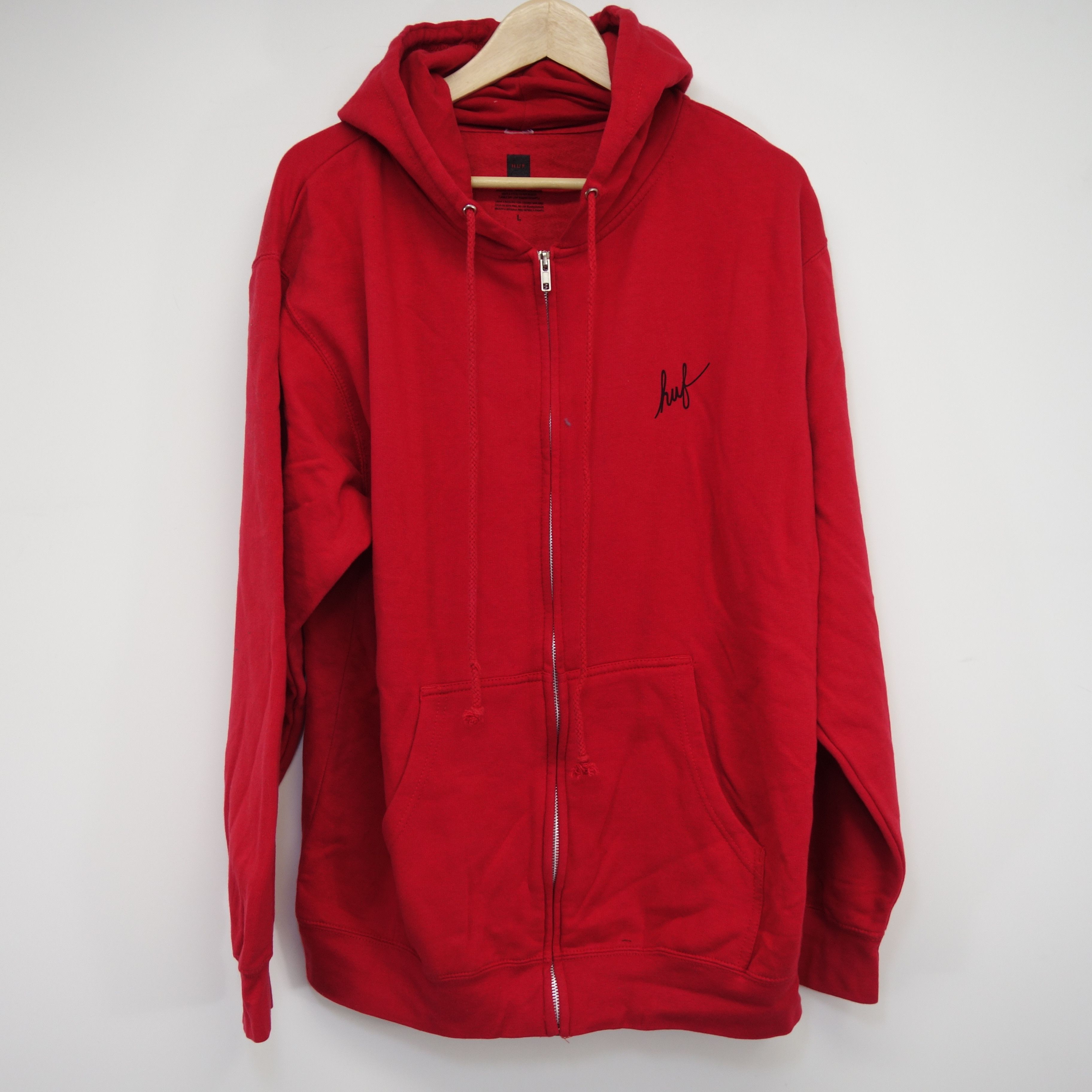 Zumiez Red Skateboarding Zip Up Fall Skate Hoodie Size Medium