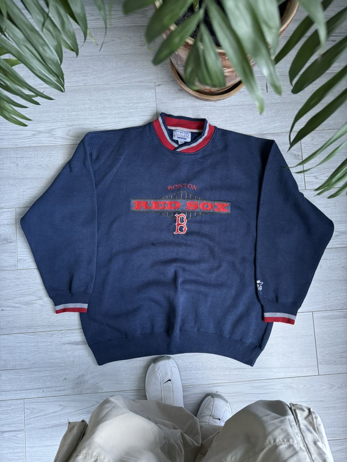Starter X Vintage Vintage Starter Nlb Boston Red Sox Jersey Sweatshirt 90 S T-Shirts, Hoodie | FlexRushtees.com
