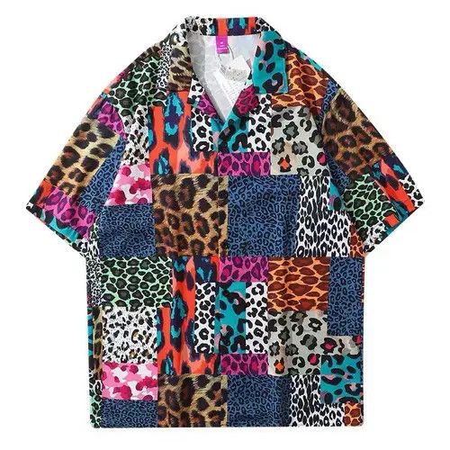 Japanese Brand New Collection Leopard Print Casual Shirt Spring Multicolor