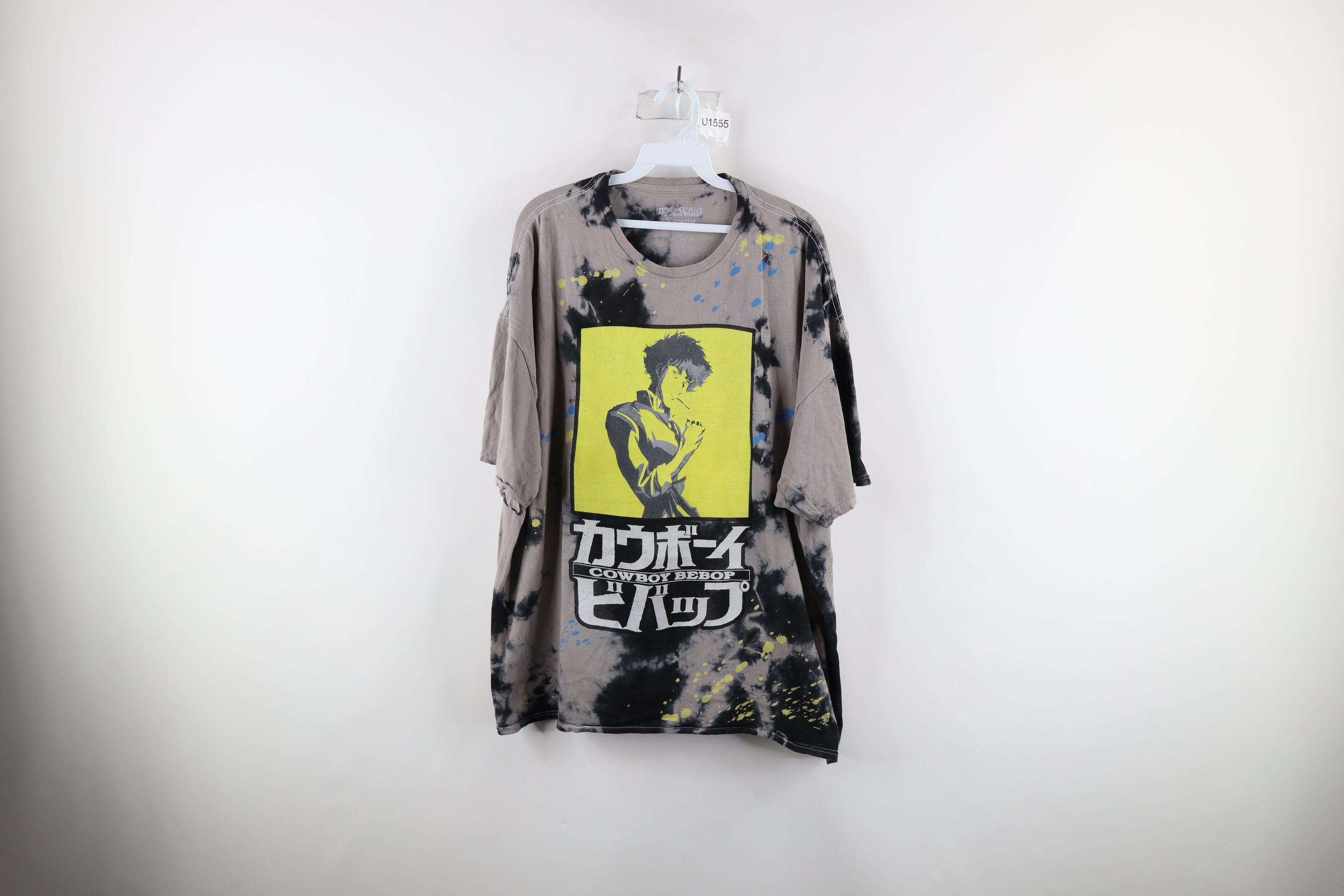 Vintage Acid Wash Spell Out Cowboy Bebop Anime Manga T Shirt