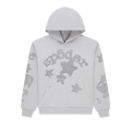 Sp5der Rhinestone Beluga Hoodie Heather Grey