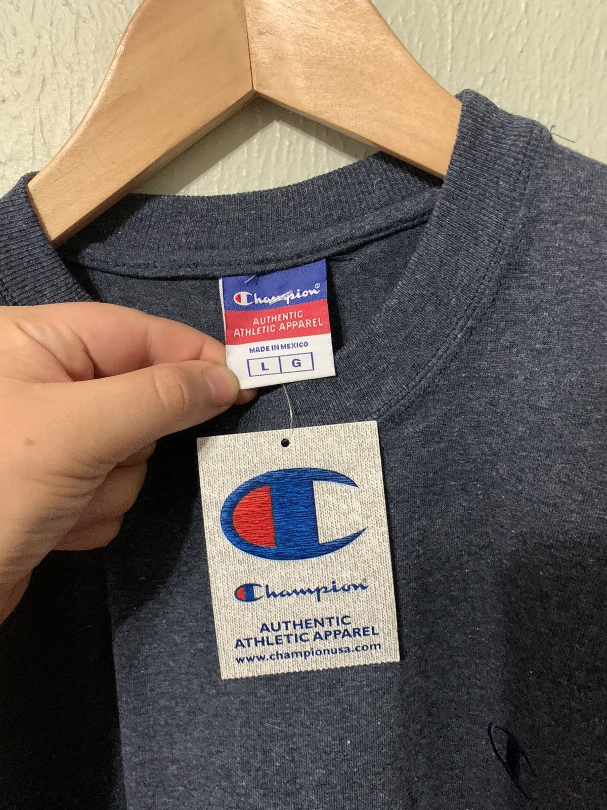 Vintage Champion Deadstock C Logo Tee Hoodie, Sweatshirt | FlexRushtees.com