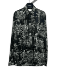 Laurent Paris Saint Laurent Artist Printed Sheer Shirt 2507