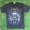 Vintage Y2k Wolf Nature Shirt Aztec Native Animal Western Te