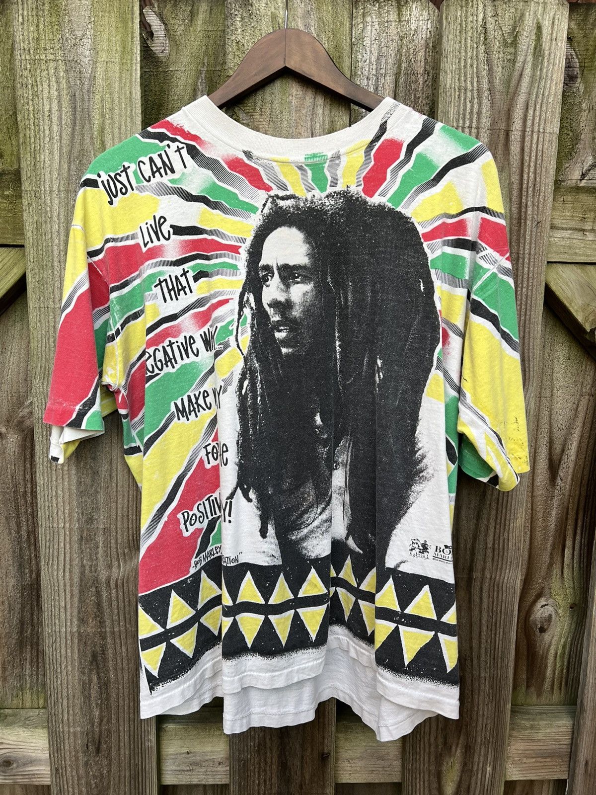 Vintage Bob Marley Tee Rare Aop Hoodie, Sweatshirt | FlexRushtees.com